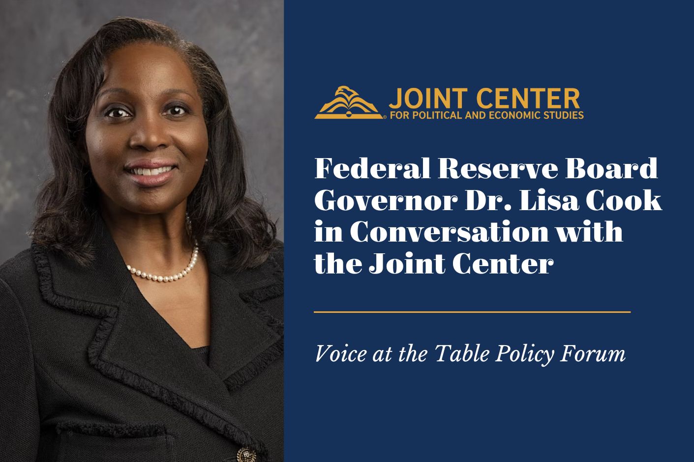 Joint Center Voice at the Table with Dr. Lisa Cook